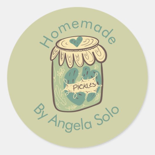 自家製ピクルスブランディング業用包装 ラウンドシール (正面)