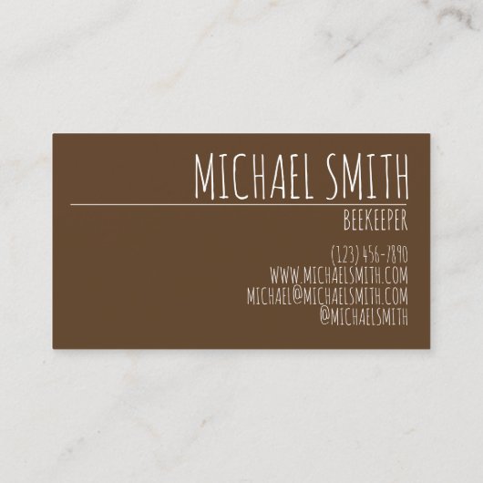 自家製ピュアオーガニックハニージャールビーキーパー 名刺 (裏面)