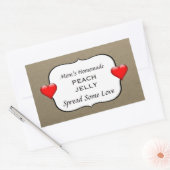 自家製ピーチジェリージャムカントリー缶詰ラベル 長方形シール (封筒)
