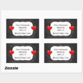 自家製ピーチジェリージャムキャニングラベルチョークボード 長方形シール (シート)