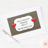 自家製ピーチジェリージャムキャニングラベルラップ 長方形シール (封筒)