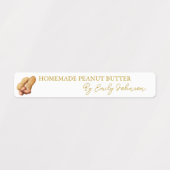 自家製ピーナッツバター薄シールラベル ラベル (デザイン1)