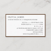 自家製ファッジブロックラグジュアリーファッジスイーツ 名刺 (裏面)