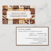 自家製ファッジブロックラグジュアリーファッジスイーツ 名刺 (正面/裏面)