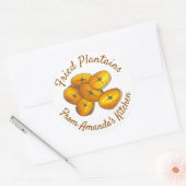 自家製フライドプランテンバナナキッチン ラウンドシール (封筒)