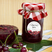 自家製フルーツさくらんぼジャムステッモダンクラベル ラウンドシール