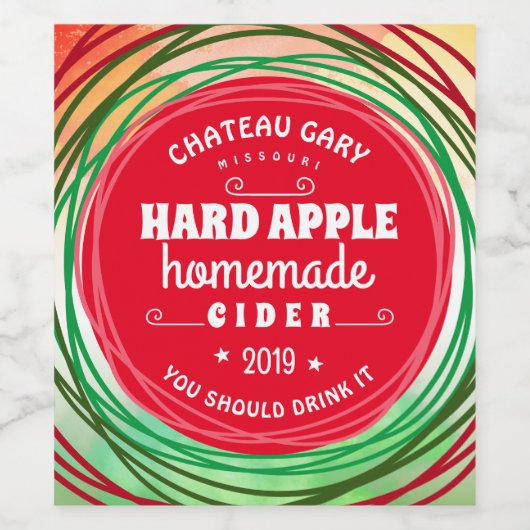 自家製フルーツヴィンフェイクヤードワパーソナライズされたイン ワインラベル (シングルラベル)