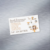 自家製フレッシュブレッドペストリーズレディ マグネット名刺 (インサイチュ)