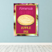 自家製フレッシュ焼いたアップルパイ キャンバスプリント (インサイチュ (ウッドフロア))