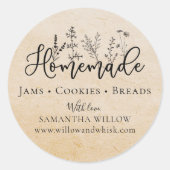 自家製フローラクラフトカスタム製品パッケージ ラウンドシール (正面)