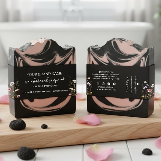 自家製フローラソープベリーバンド石鹸の包装 招待状ベリーバンド