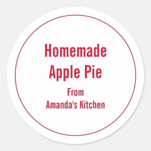 自家製フードクリスマスギフトパーティー好意アップルパイ ラウンドシール (正面)