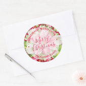 自家製フードトリートクリスマスベーキングポインセチア ラウンドシール (封筒)