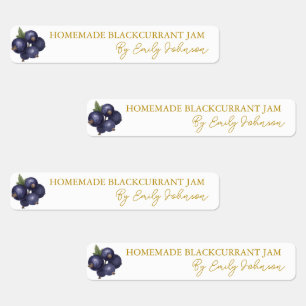 自家製ブラックカラントジャムシンシールラベル ラベル