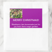 自家製ブラックベリージャムラベル 長方形シール (バッグ)