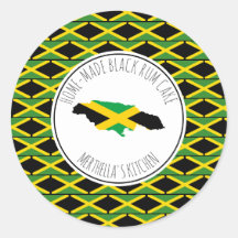 自家製ブラックラムケーキジャマイカ国旗