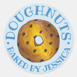 自家製ブルーベリーケーキドーナッツ焼いたバイ ラウンドシール