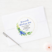 自家製ブルーベリージャムキャニングラベル ラウンドシール (封筒)