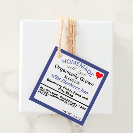 自家製ブルーベリージャムQRコード フェイバータグ (インサイチュ)