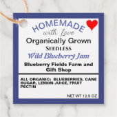 自家製ブルーベリージャムQRコード フェイバータグ (正面)