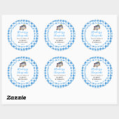 自家製ブルーベリーチーズケーキ食品ラベル ラウンドシール (シート)