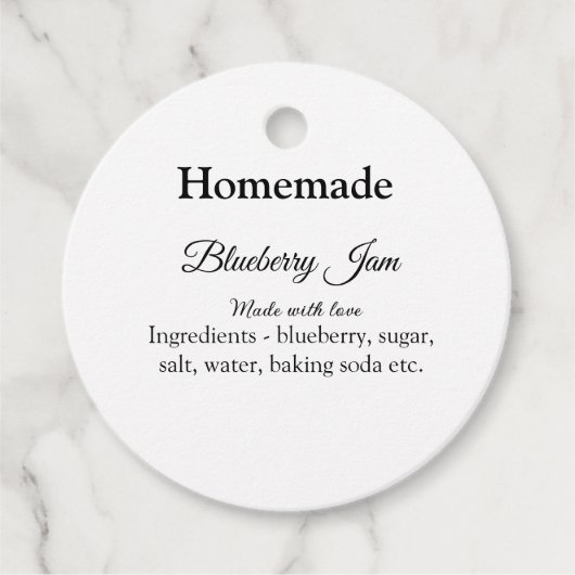 自家製ブルーベリーyジャム作りラブアッド文字 フェイバータグ (正面)