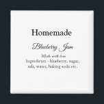 自家製ブルーベリーyジャム作りラブアッド文字 マグネット<br><div class="desc">デザイン</div>