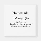 自家製ブルーベリーyジャム作りラブアッド文字 マグネット (正面)