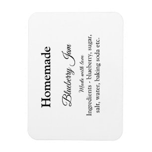 自家製ブルーベリーyジャム作りラブアッド文字 マグネット