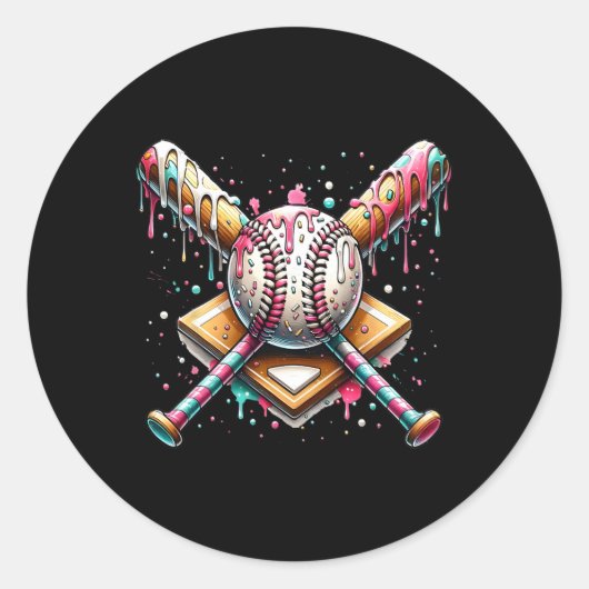 自家製プレートアイスクリームドリップ販売 ラウンドシール (正面)