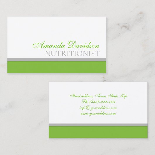 自家製ヘルシースイーツ&ケーキシンプルモダン 名刺 (正面/裏面)