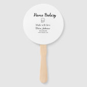 自家製ベーカリーあなたのテキスト名を追加カスタムする ハンドファン (裏面)