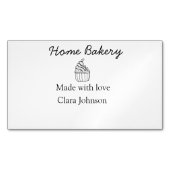 自家製ベーカリーあなたのテキスト名を追加カスタムする マグネット名刺 (正面)