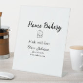 自家製ベーカリーあなたのテキスト名を追加カスタムする 台座サイン (インサイチュ)