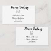 自家製ベーカリーあなたのテキスト名を追加カスタムする 名刺 (正面/裏面)