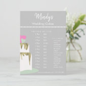 自家製ベーカリーカップケーキフライヤー価格リストカード 招待状 (スタンド正面)