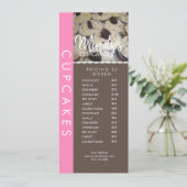 自家製ベーカリーカップケーキフライヤー価格リストC 招待状 (スタンド正面)