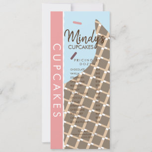 自家製ベーカリーカップケーキフライヤー価格リストD 招待状