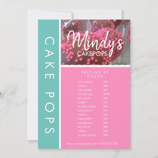 自家製ベーカリーケポップフライヤー価格リスト 招待状 (正面)