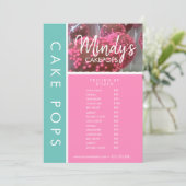 自家製ベーカリーケポップフライヤー価格リスト 招待状 (スタンド正面)