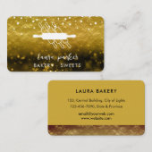 自家製ベーカリー転がズピンホワイト金ゴールドヴィンテージ 名刺 (正面/裏面)