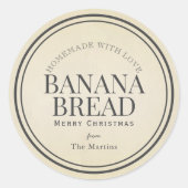 自家製ベーキングギフトシッククラフトホリデイ ラウンドシール (正面)