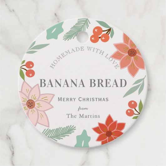 自家製ベーキングギフトフローラクリームホリデイ フェイバータグ (正面)