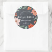 自家製ベーキングギフトフローラシャルボードホリデイ ラウンドシール (バッグ)