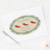 自家製ペッパーゼリーラベル 楕円形シール (封筒)