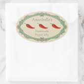 自家製ペッパーゼリーラベル 楕円形シール (バッグ)