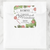 自家製ペパーミントムーンシャイパーソナライズされたン スクエアシール (バッグ)