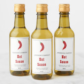 自家製ホットソース |チリソーラベル ワインラベル (ボトル)