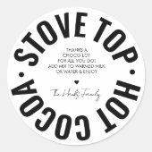 自家製ホットチョコレートトレンディーおもしろいホリデー ラウンドシール (正面)