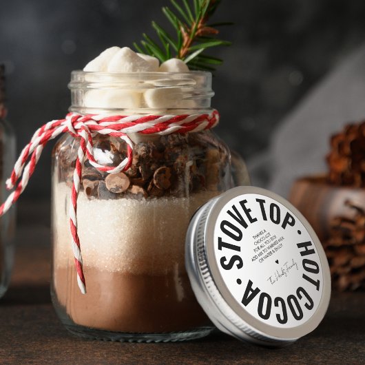 自家製ホットチョコレートトレンディーおもしろいホリデー ラウンドシール